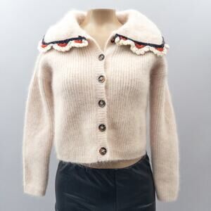 Tach Clothing Felipa Wool Collared Cardigan Blush Women's Size XS